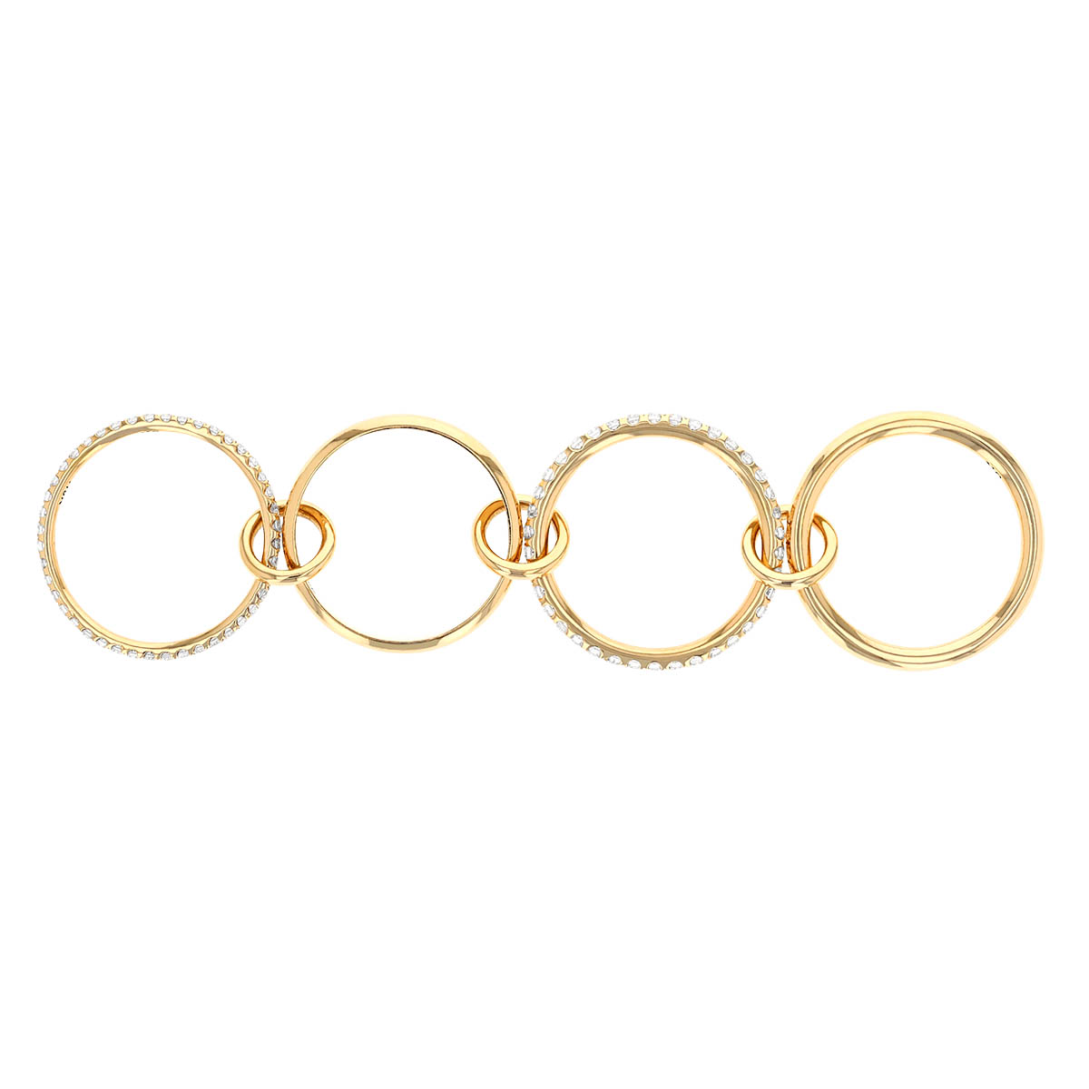 Spinelli Kilcollin Polaris Diamond Stacking Ring in Yellow Gold