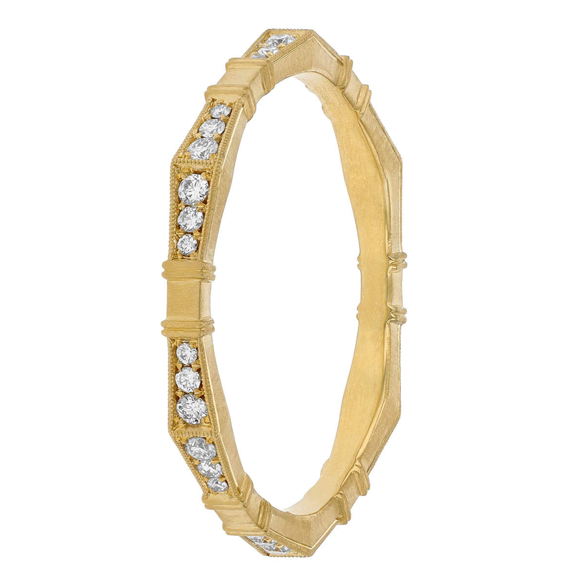Erika Winters Imogen Graduated Diamond Ring in Yellow Gold