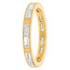 Erika Winters Isabella French Cut Baguette Diamond Channel Set Ring in Yellow Gold