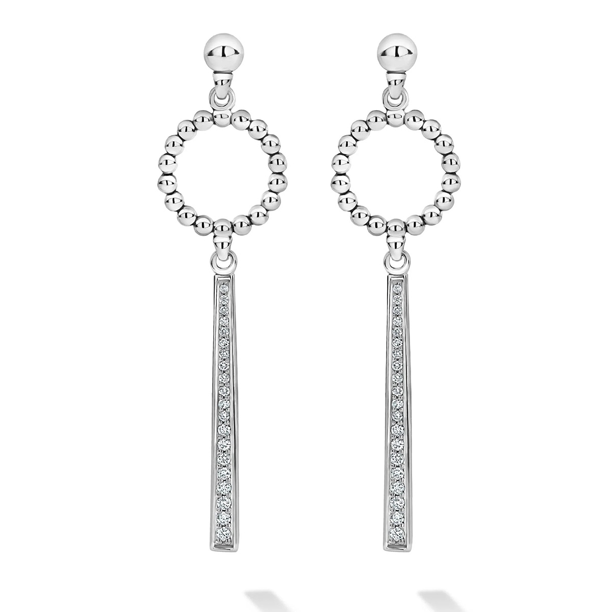 LAGOS Caviar Spark Beaded Circle Diamond Drop Earrings, 52 mm