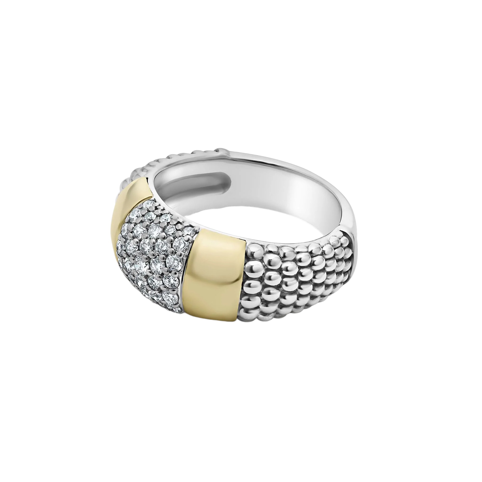 LAGOS High Bar Two-Tone Station Diamond Ring