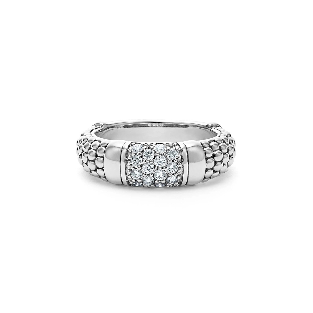 LAGOS Signature Caviar  Diamond Ring, 6 mm, Size 7