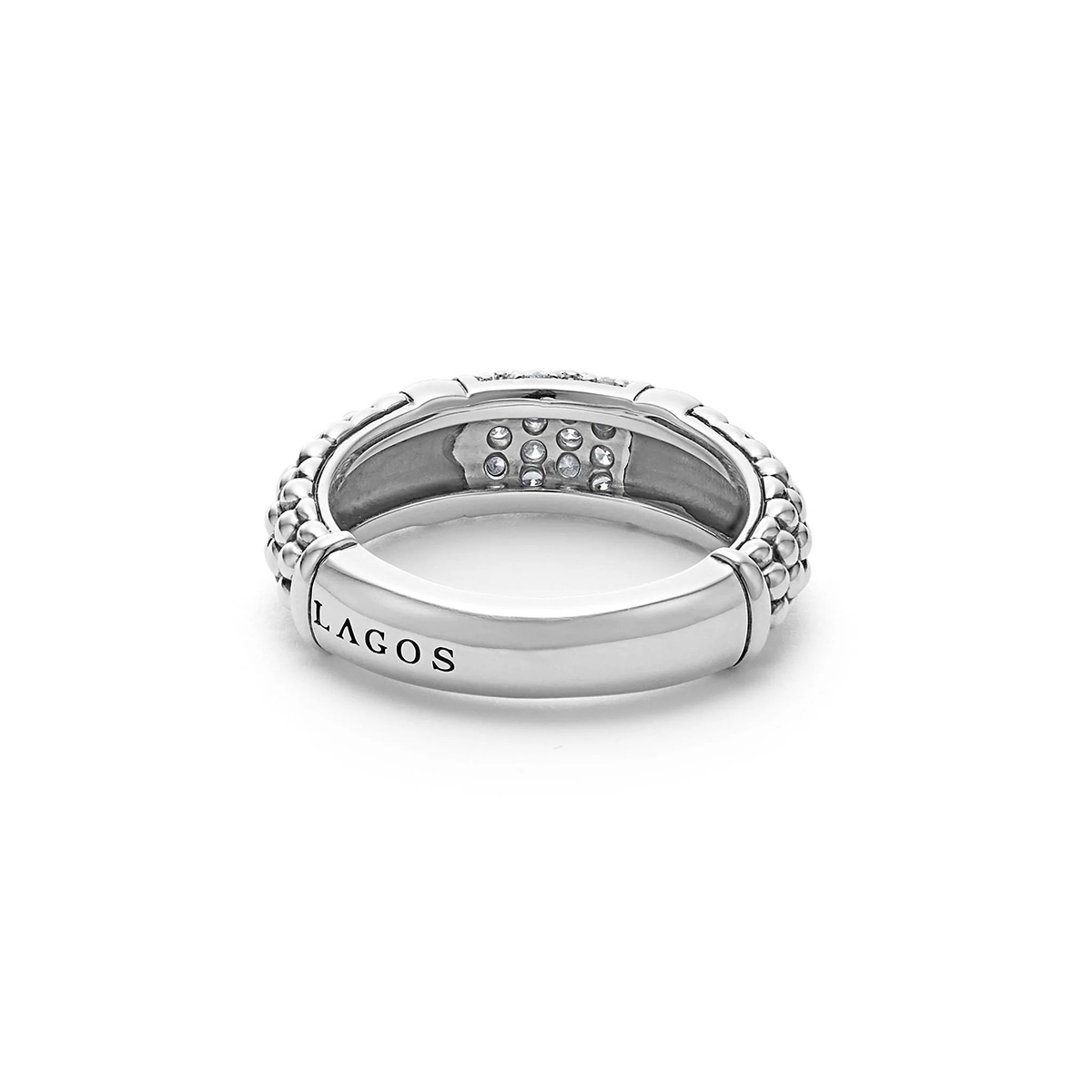 LAGOS Signature Caviar  Diamond Ring, 6 mm, Size 7