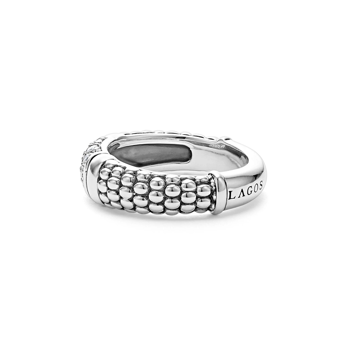 LAGOS Signature Caviar  Diamond Ring, 6 mm, Size 7