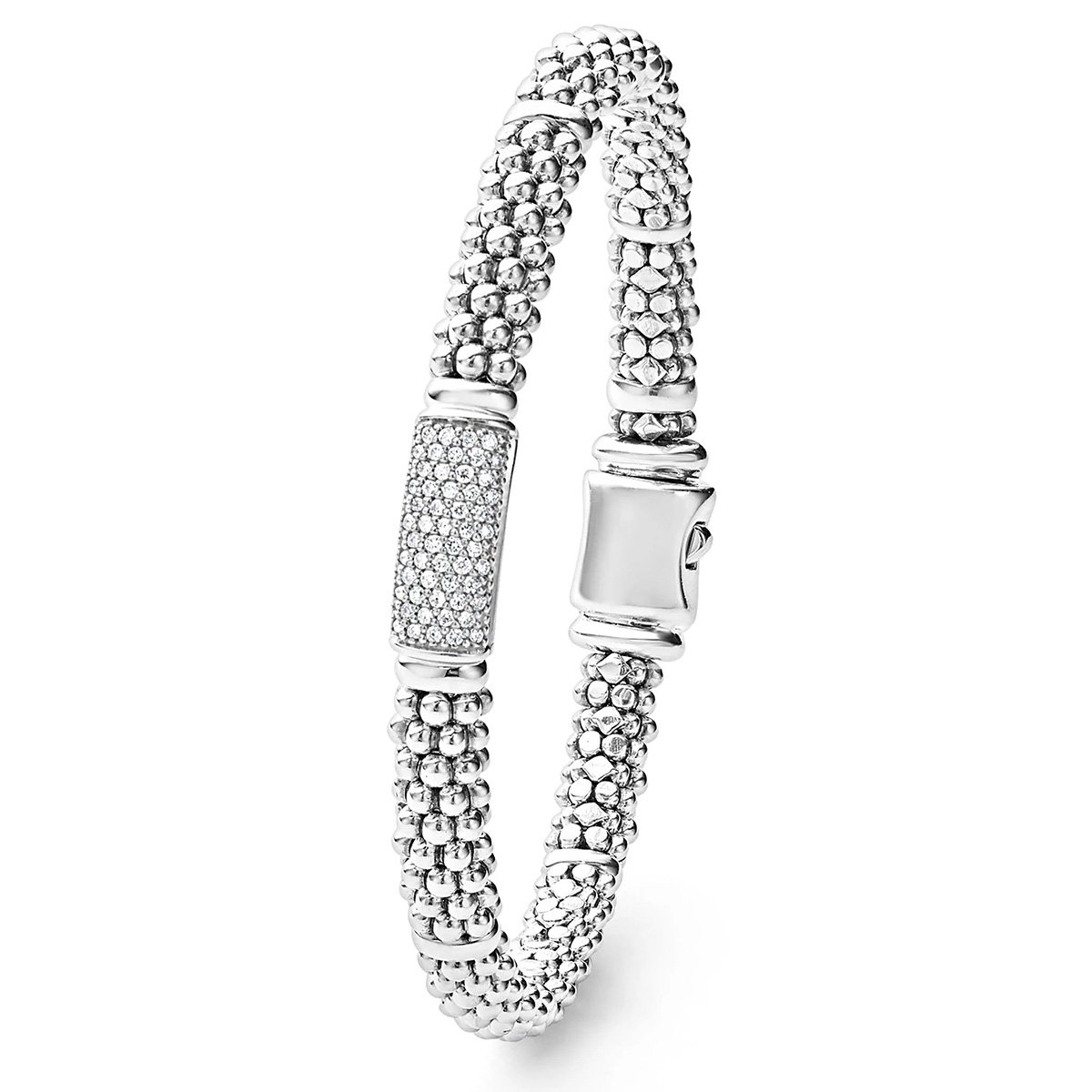 LAGOS Signature Caviar Diamond Bracelet, 6 mm, 7