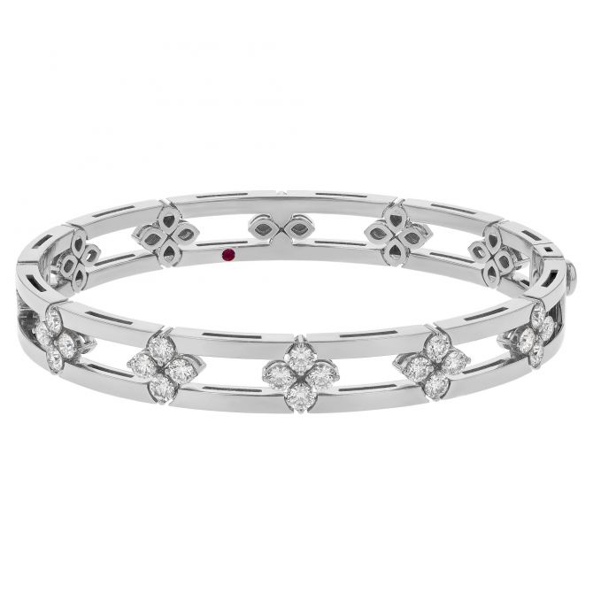 Roberto Coin Love in Verona Diamond Bangle Bracelet in White Gold