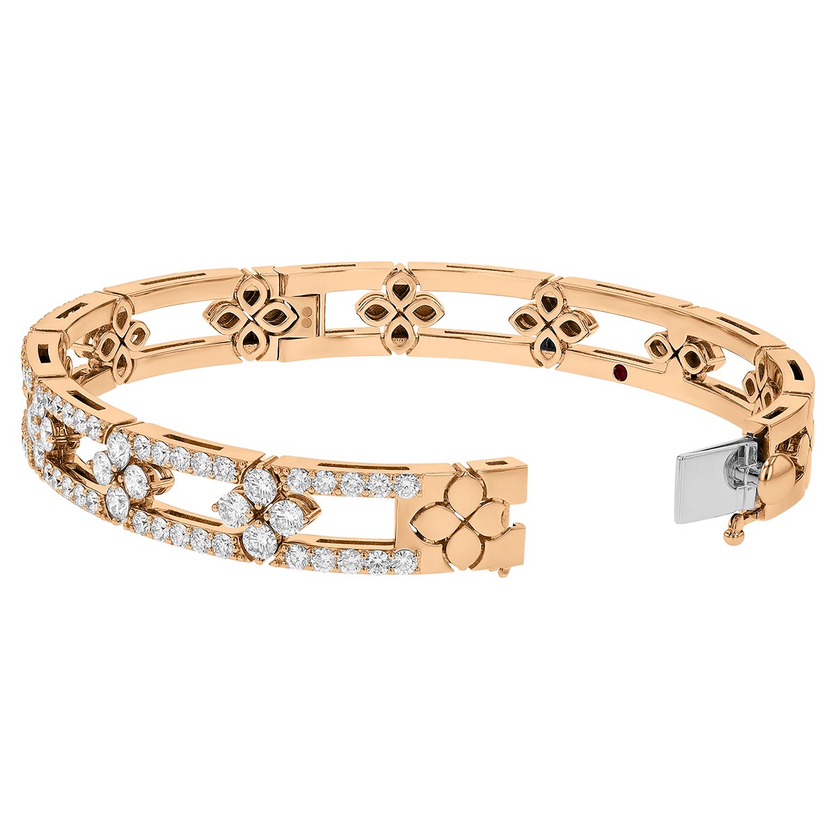 Roberto Coin Love in Verona Diamond Pavé Bangle Bracelet in Rose Gold
