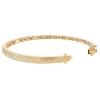 Diamond Flush Set Scatter Hinged Bangle Bracelet in Yellow Gold
