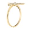 Diamond Pavé Asymmetrical Star Ring in Yellow Gold