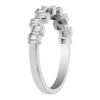 Baguette Diamond Channel Set Zig-Zag Patterned Ring in White Gold
