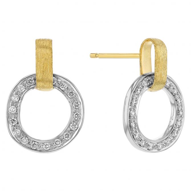 Gold Diamond Cut Circle Earrings - wholesale gold earrings by Sosie Designs