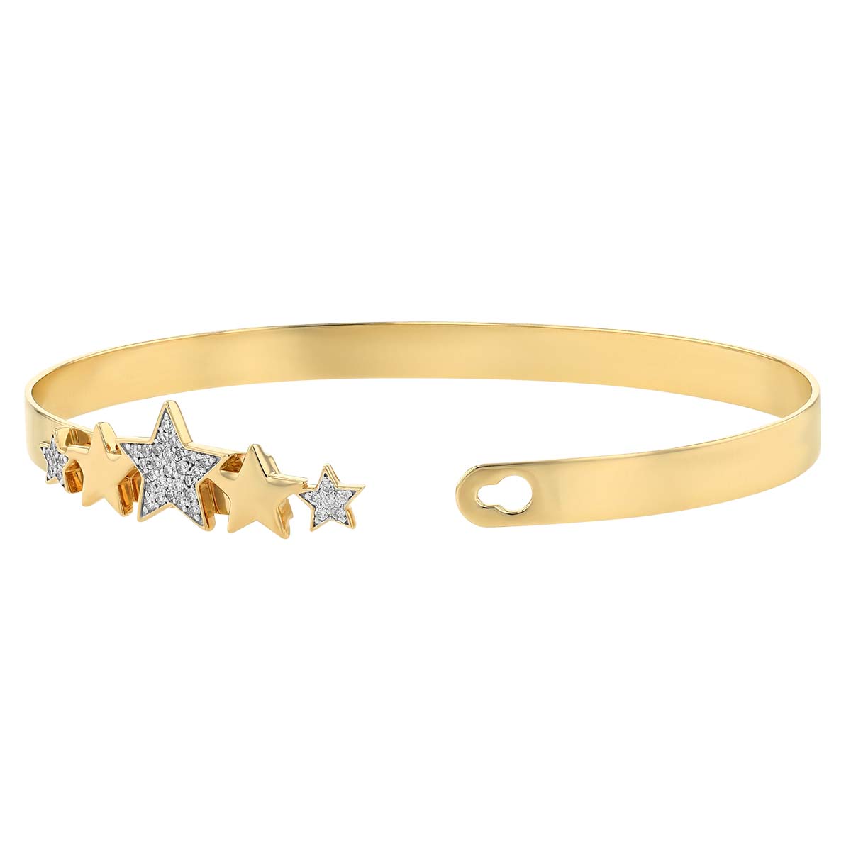 Phillips House Love Always Diamond Star Bangle Bracelet in Yellow Gold, 8