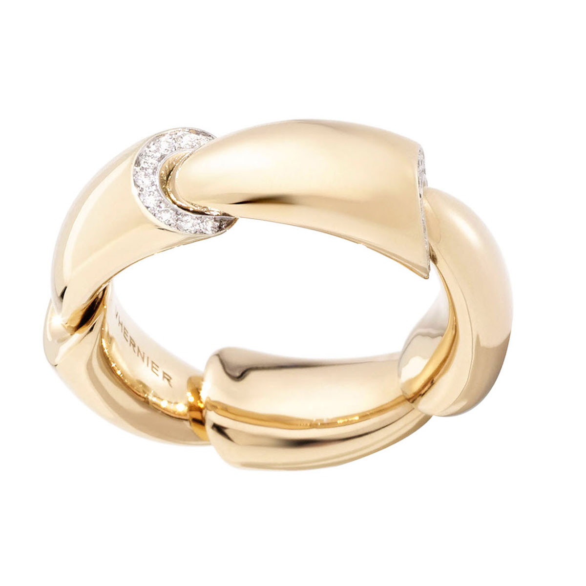 Vhernier Calla Diamond Ring in Yellow Gold | 0G1652A 313 | Borsheims
