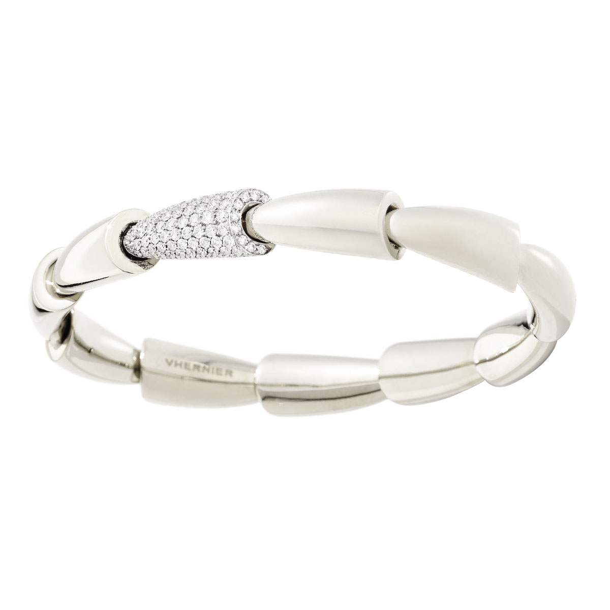 Vhernier Calla Midi Diamond Bracelet in White Gold