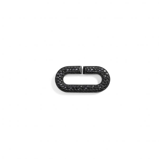 Vhernier Mon Jeu Black Diamond Pavé Link in Black Titanium