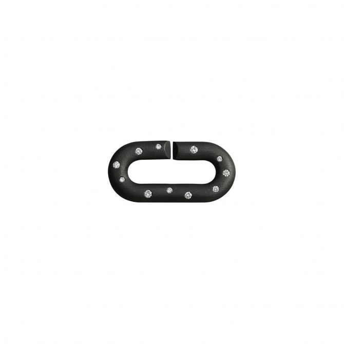 Vhernier Mon Jeu Scattered Diamond Link in Black Titanium
