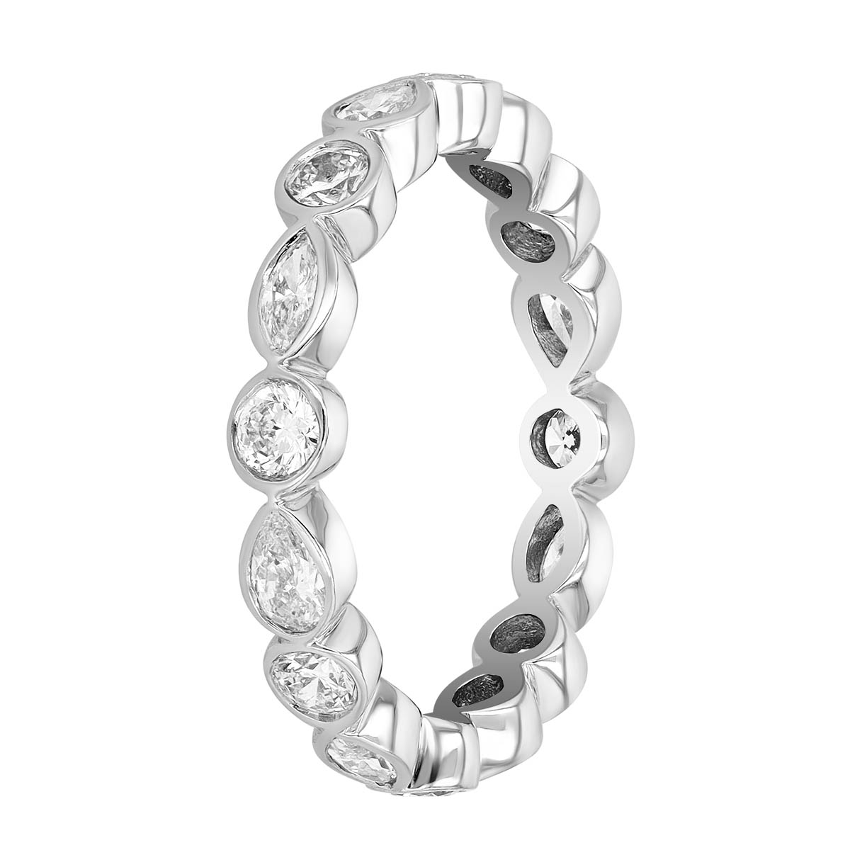 Roberto Coin Dolce Marquise, Pear & Round Diamond Ring in White Gold