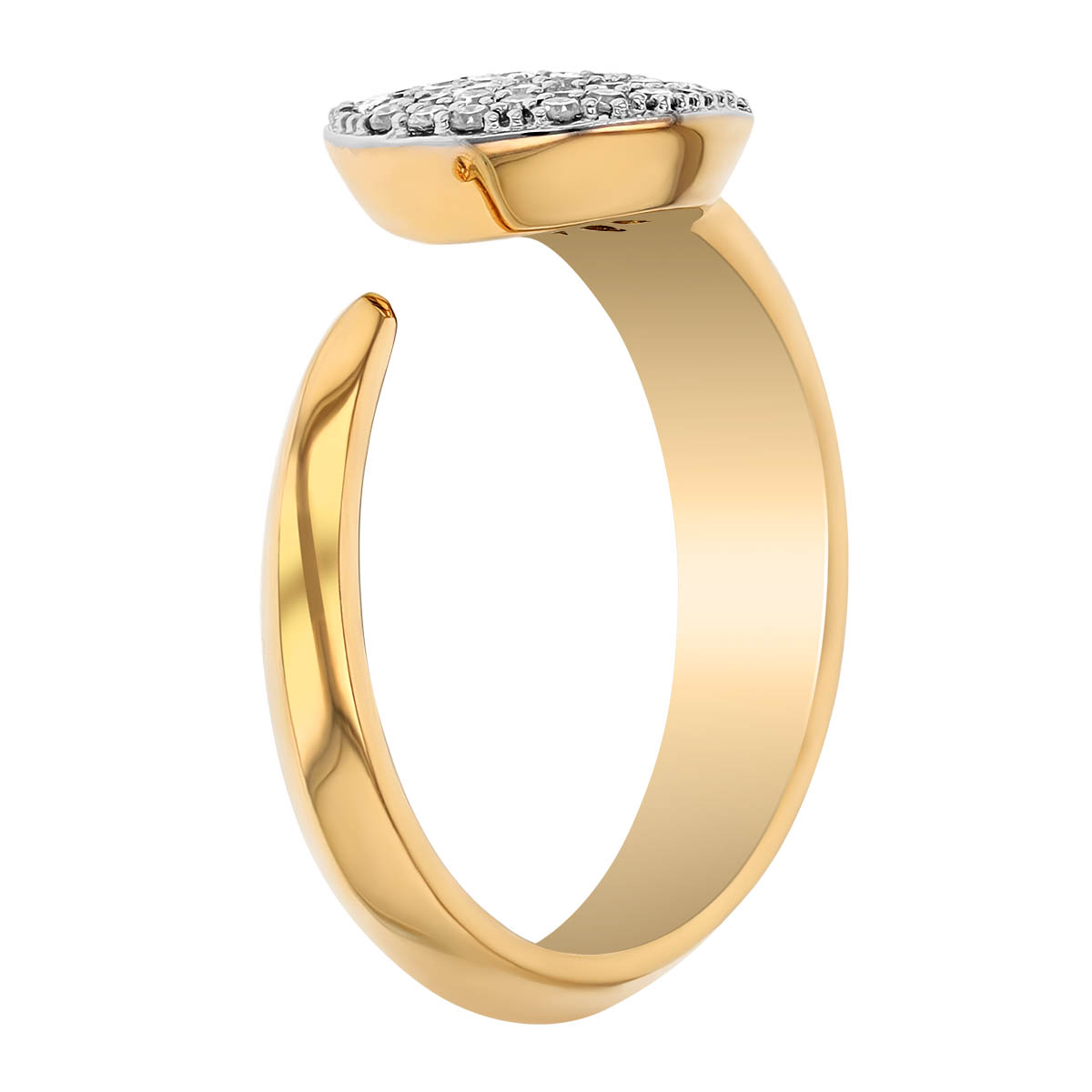Phillips House Infinity Diamond Pavé Single Wrap Ring in Yellow Gold