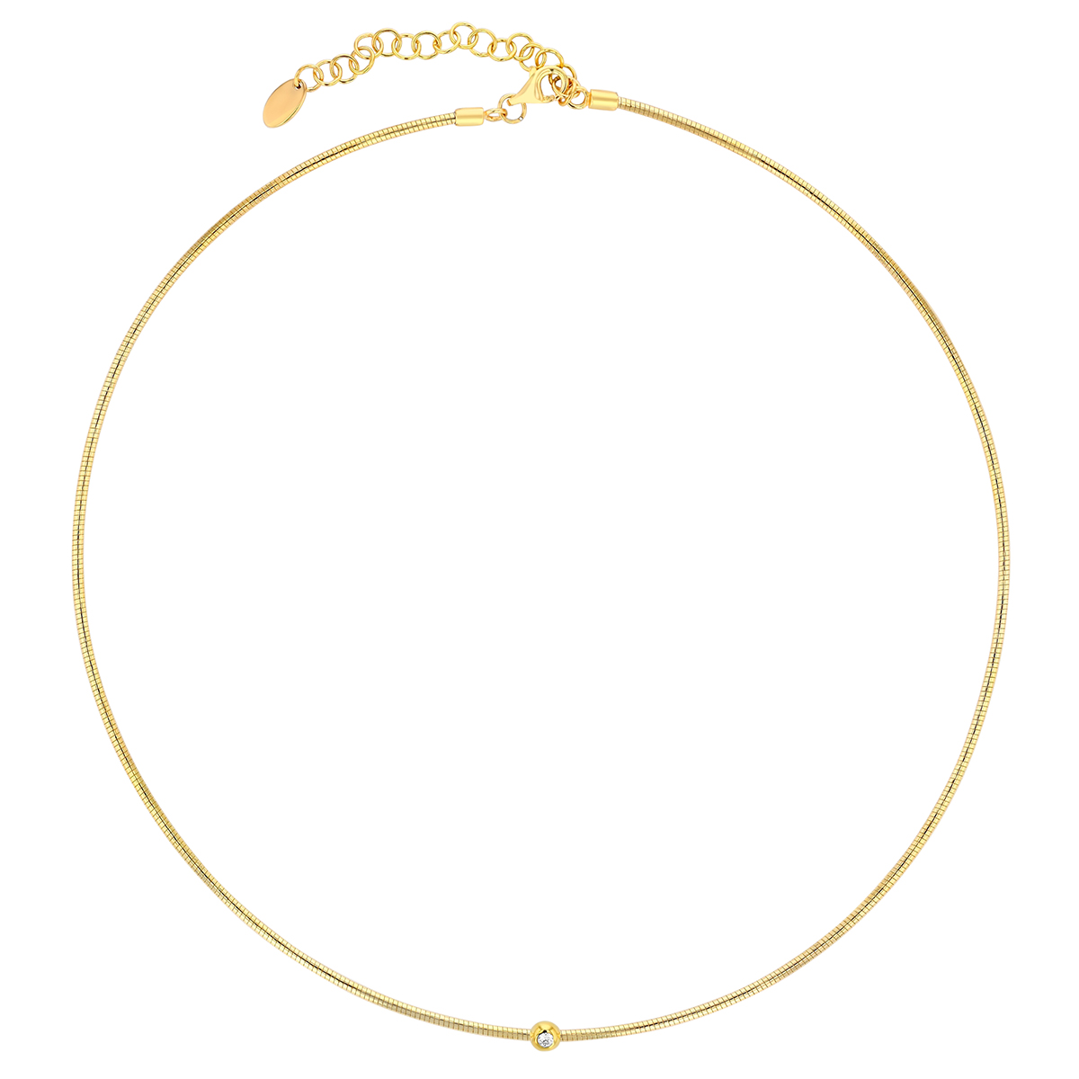 Pesavento DNA Diamond Collar Necklace in Gold Vermeil, 16.25