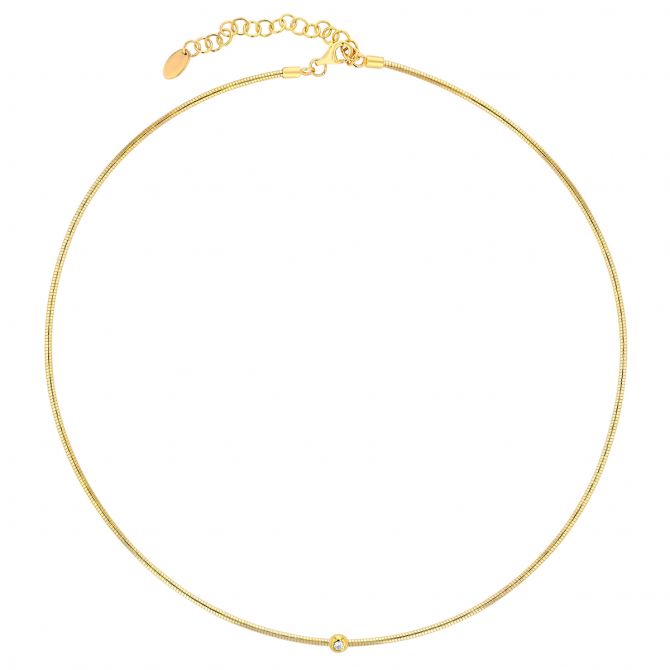 Pesavento DNA Diamond Collar Necklace in Gold Vermeil, 16.25"