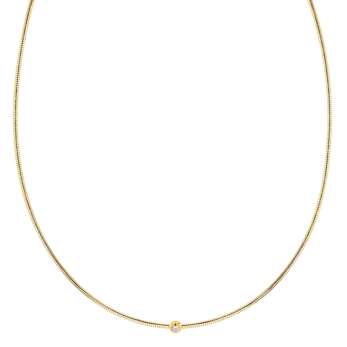 Pesavento DNA Diamond Collar Necklace in Gold Vermeil, 16.25