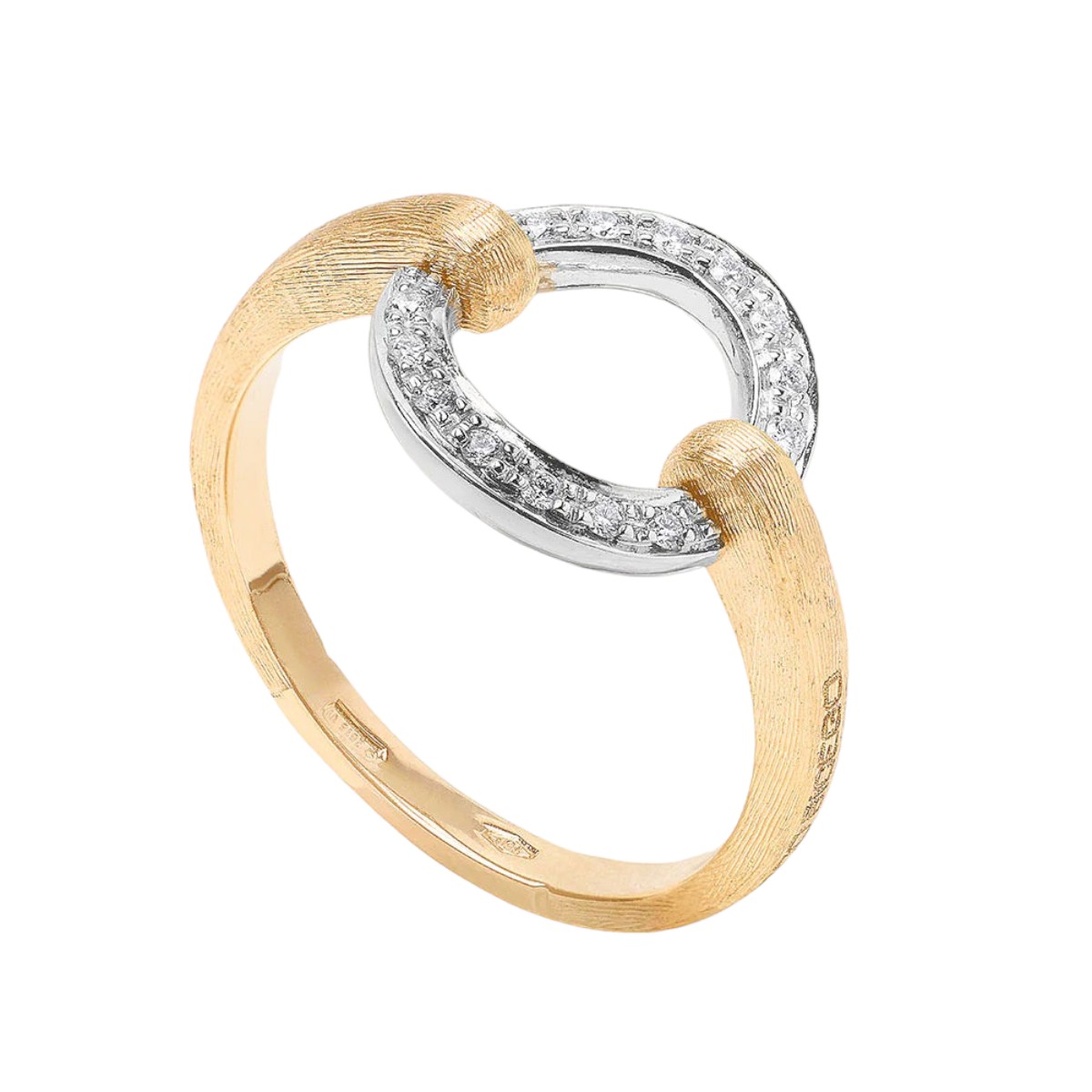 Marco Bicego Jaipur Link Diamond Open Circle Ring in Two Tone