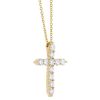 Diamond Classic Cross Pendant in White Gold, 18", 1 cttw