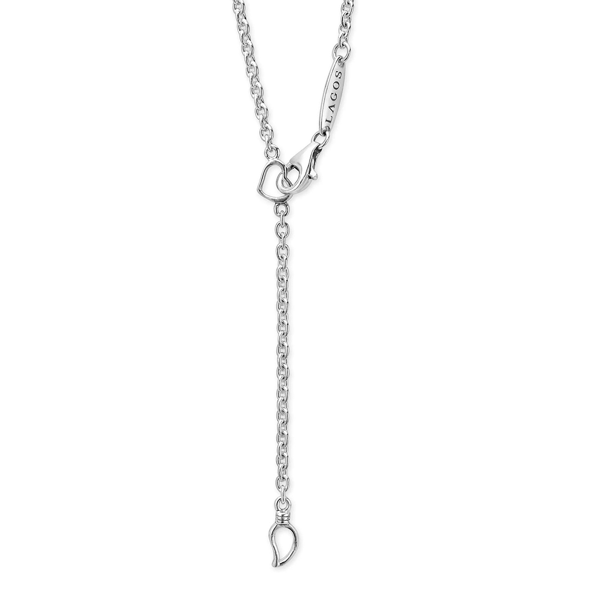 LAGOS Caviar Lux Two Tone Oval Diamond Pendant Necklace, 18