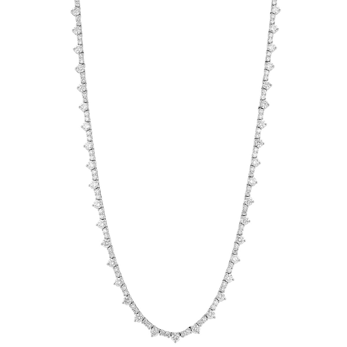 Borsheims Signature Collection Lab-Grown Diamond Collar Necklace in White Gold, 9.79 cttw, 17
