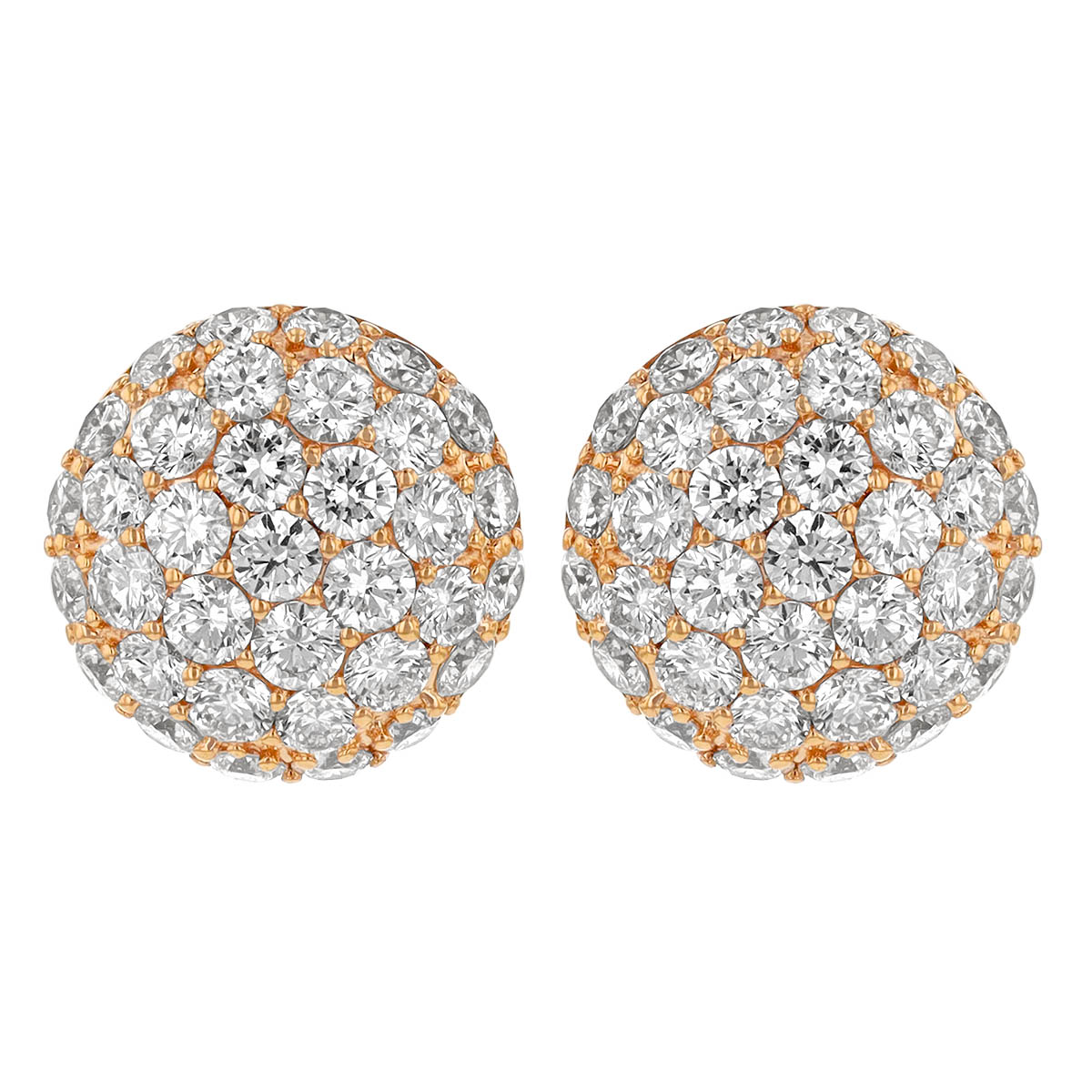 Roberto Coin Diamond Pavé Dome Stud Earrings in Rose Gold