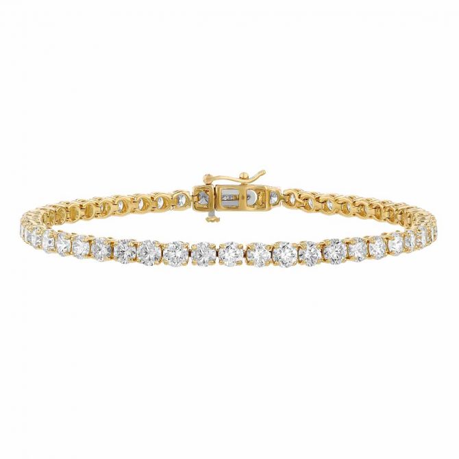 9ct gold on sale diamond tennis bracelet