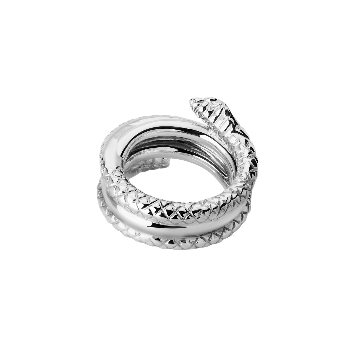 TANE Mexico 1942 Animales Lab-Grown Diamond Snake Ring in Sterling Silver