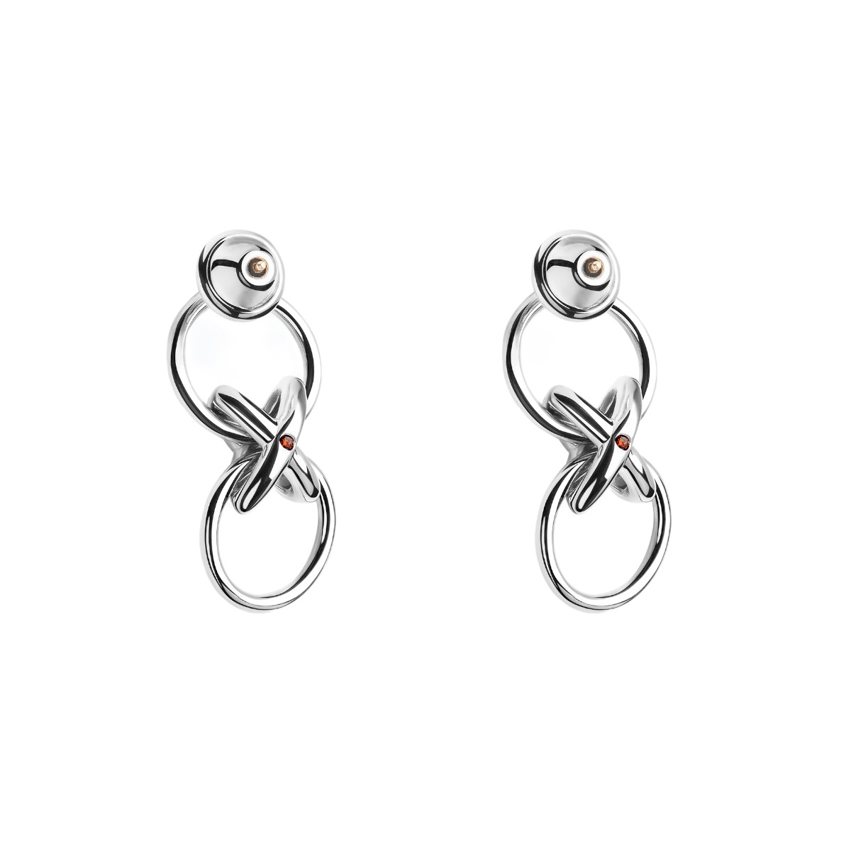 TANE Mexico 1942 X Collection Lab-Grown Diamond Drop Earrings in Sterling Silver