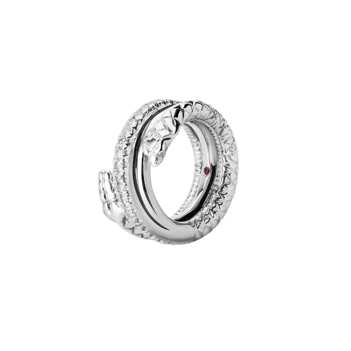 TANE Mexico 1942 Diamantes Lab-Grown Diamond Snake Ring in Sterling Silver