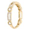 Diamond Pavé Square & Rectangle Geometric Patterned Ring in Yellow Gold