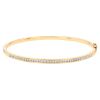 Princess Cut Diamond Channel Set Bangle Bracelet in Yellow Gold