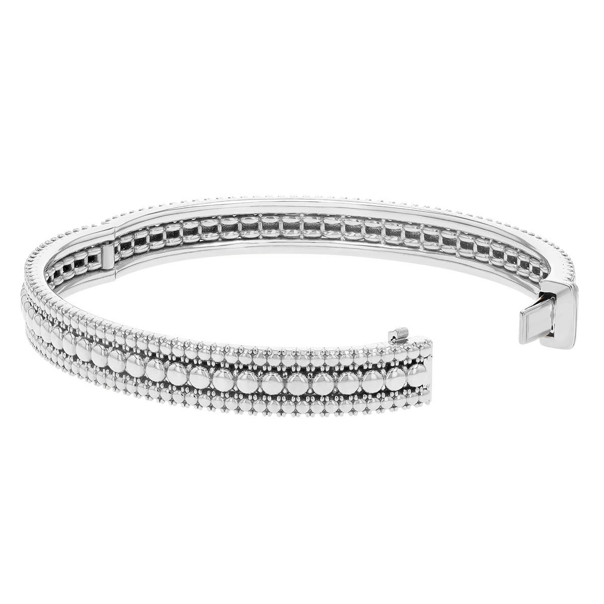 Roberto Coin Siena White Gold Beaded Bangle Bracelet