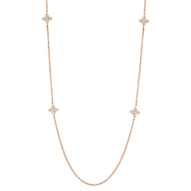 Roberto Coin Love by the Yard Diamond Flower 10 Station Necklace
