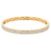 Diamond Pave Bangle in Yellow Gold
