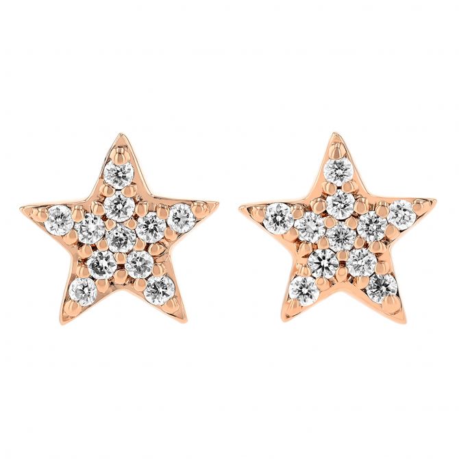 Sterling Silver Star Earrings In Silver Or Rose Gold - Foto 9