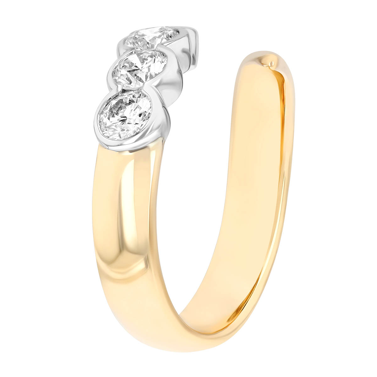 Phillips House Diamond Bypass Ring in Yellow & White Gold