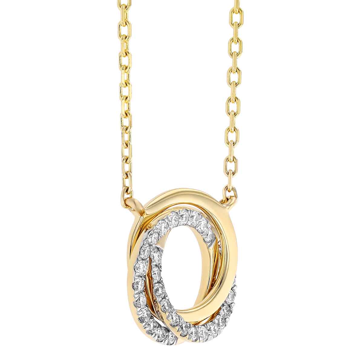 Frederic Sage Diamond Rosette Swirl Necklace in Yellow Gold, 18
