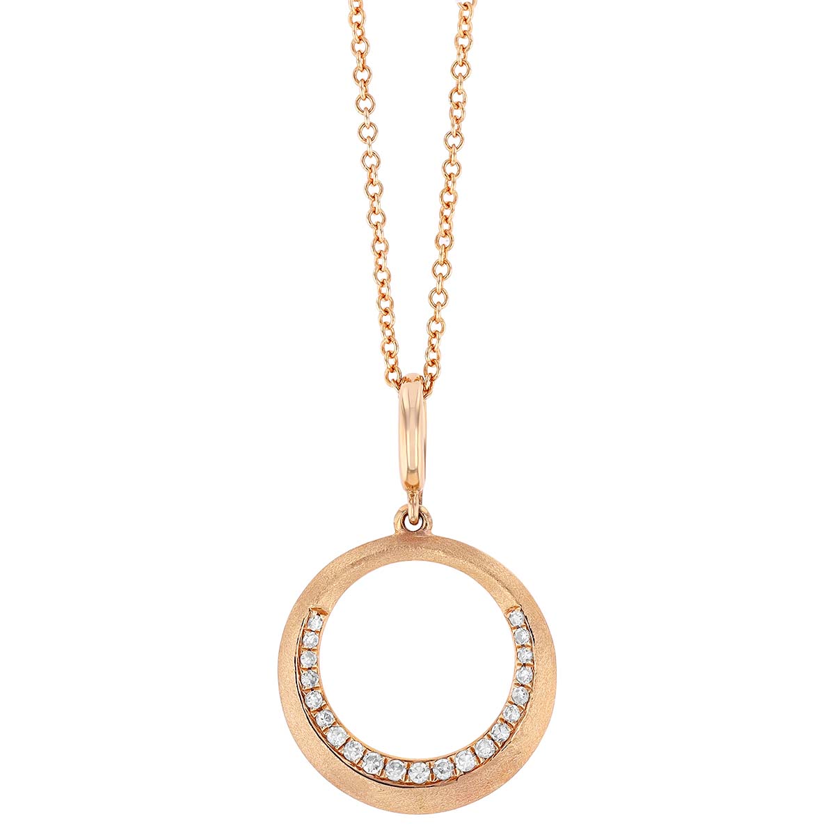 Rose Gold Donut Pendant with Link Chain – GIVA Jewellery
