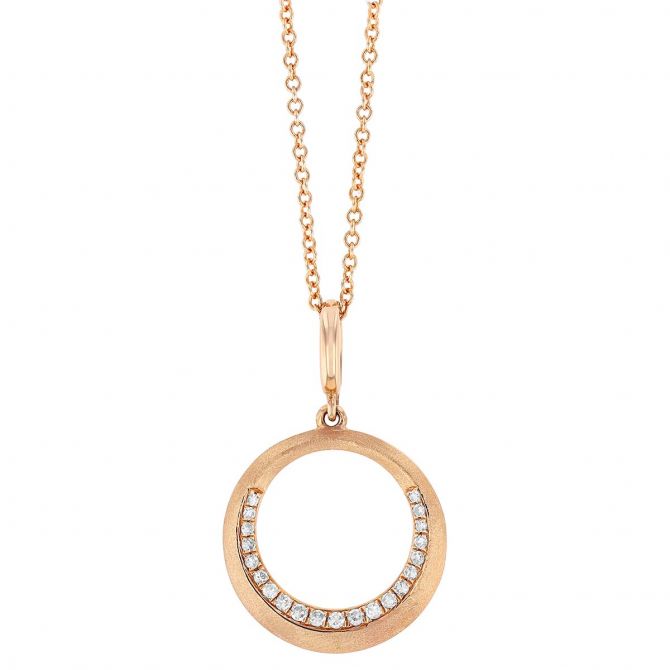 Roman Dual Ring Rose Gold Stainless Steel Necklace Pendant Chain For W –  ZIVOM