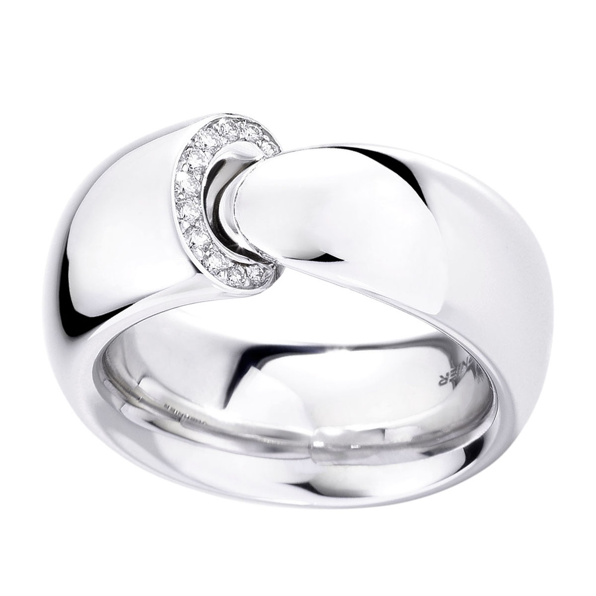 Vhernier Calla Diamond Ring in White Gold