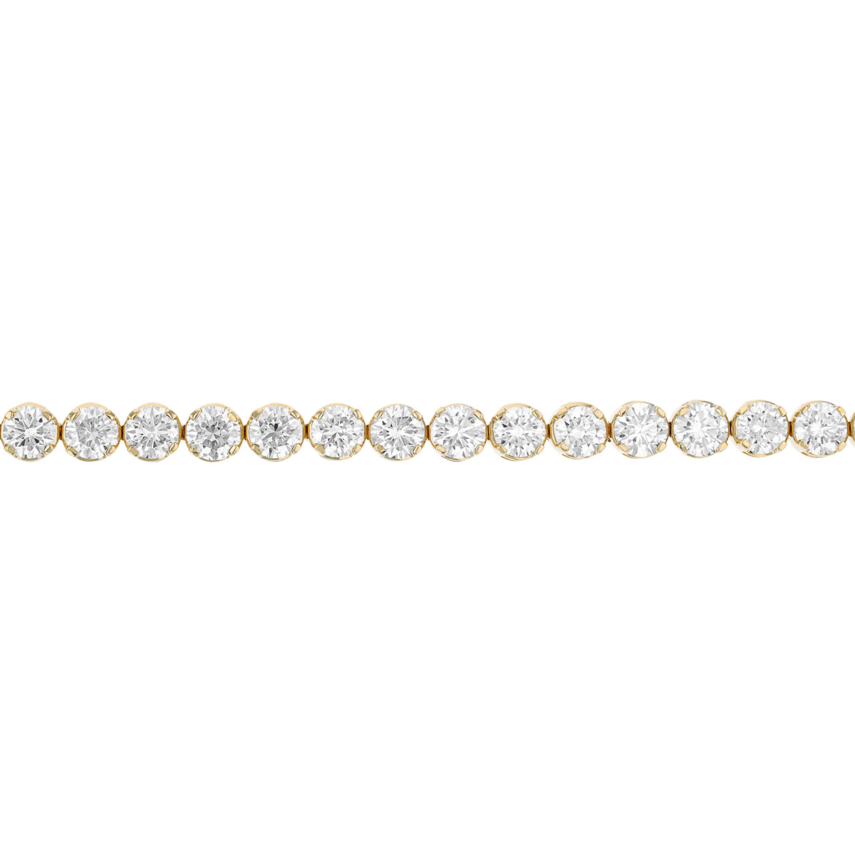 Borsheims Signature Collection Lab-Grown Diamond Tennis Bracelet in Yellow Gold, 10 cttw, 7
