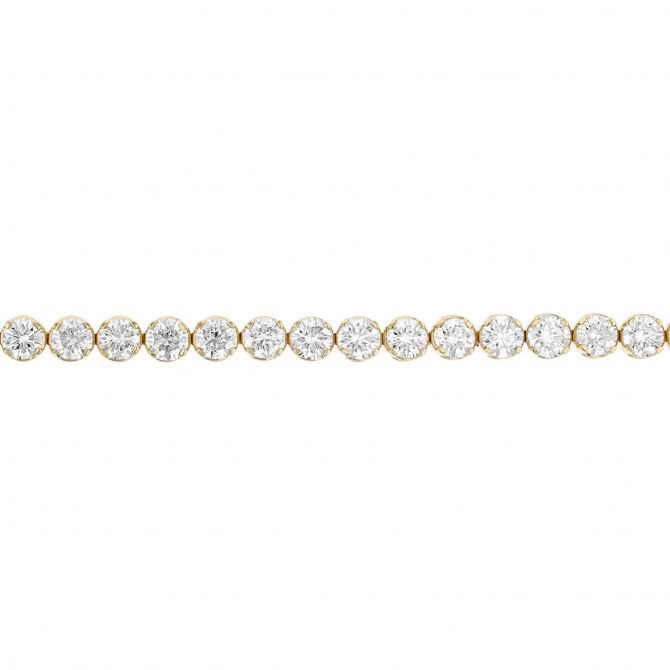 Borsheims Signature Collection Lab-Grown Diamond Tennis Bracelet in Yellow Gold, 10 cttw, 7"