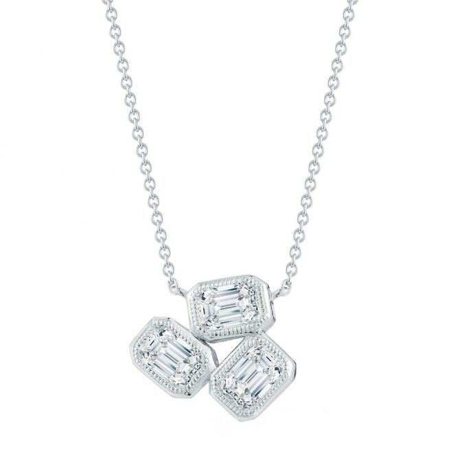 De Beers Forevermark Emerald Cut Diamond Necklace - BC Clark