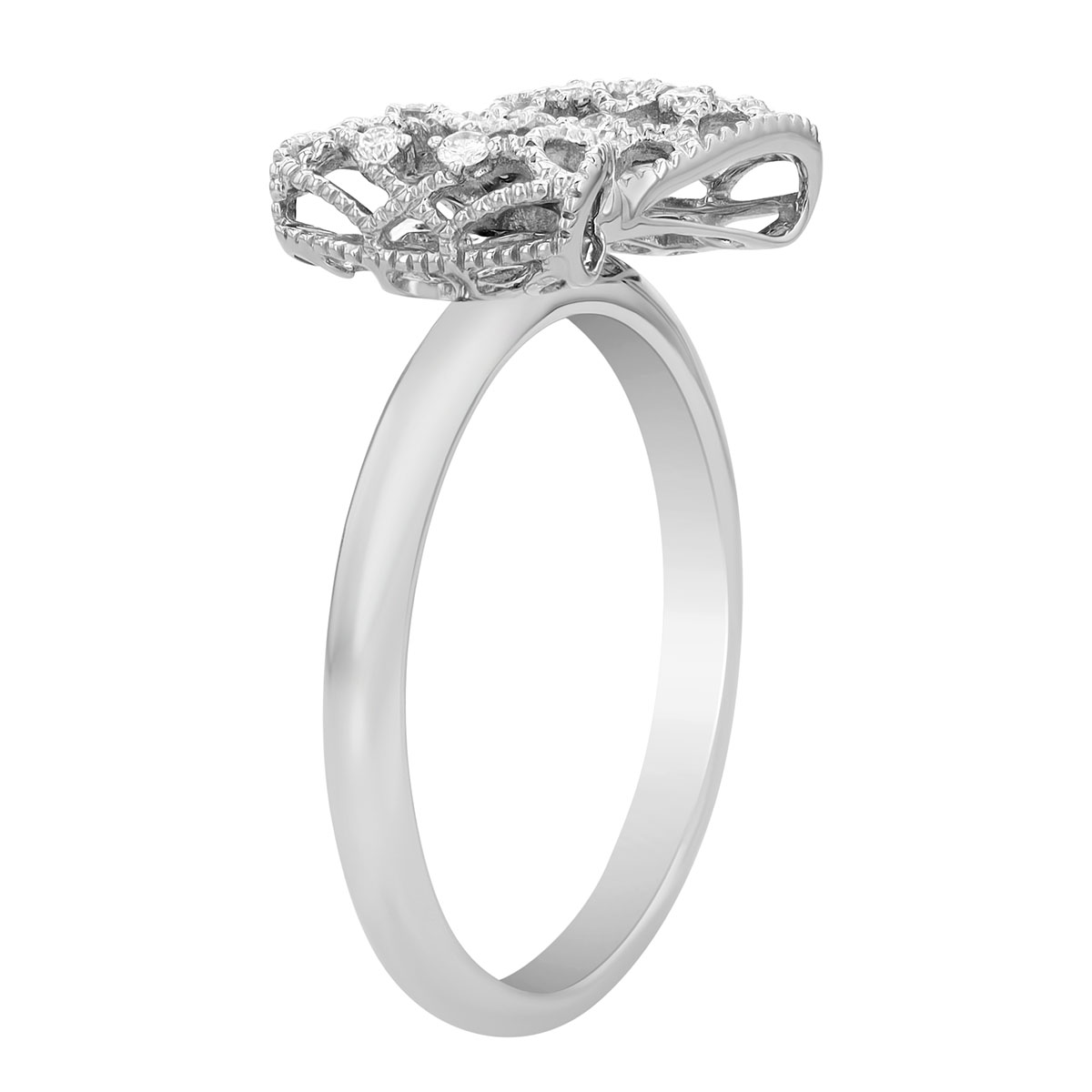 Truly Yours Diamond Bow Ring in White Gold