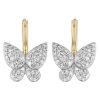 Phillips House Diamond Pavé Butterfly Drop Earrings in Two Tone